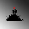 Väggdekor Metall Wallity Banksy Svart Röd Metall 52x70 cm - Dekorationer, prydnadsföremål - 8683743016716 - 6