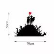 Väggdekor Metall Wallity Banksy Svart Röd Metall 52x70 cm - Dekorationer, prydnadsföremål - 8683743016716 - 1