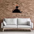 Väggdekor Metall Wallity Banksy Svart Röd Metall 52x70 cm - Dekorationer, prydnadsföremål - 8683743016716 - 4