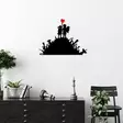 Väggdekor Metall Wallity Banksy Svart Röd Metall 52x70 cm - Dekorationer, prydnadsföremål - 8683743016716 - 3