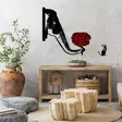 Väggdekor Metall Wallity Banksy Metal Svart Röd Metall 72x72 cm - Dekorationer, prydnadsföremål - 8684282391906 - 3