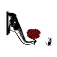 Väggdekor Metall Wallity Banksy Metal Svart Röd Metall 72x72 cm - Dekorationer, prydnadsföremål - 8684282391906 - 1