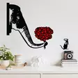 Väggdekor Metall Wallity Banksy Metal Svart Röd Metall 72x72 cm - Dekorationer, prydnadsföremål - 8684282391906 - 2