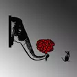 Väggdekor Metall Wallity Banksy Metal Svart Röd Metall 72x72 cm - Dekorationer, prydnadsföremål - 8684282391906 - 5