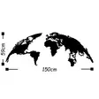 Väggdekor Metall Wallity World Map Large Svart Metall 150x59 cm - Dekorationer, prydnadsföremål - 8681875518566 - 3