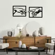 Väggdekor Metall Wallity Hands Svart Metall 36x49 cm 2 Delar - Dekorationer, prydnadsföremål - 8684282474456 - 5