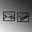 Väggdekor Metall Wallity Hands Svart Metall 36x49 cm 2 Delar - Dekorationer, prydnadsföremål - 8684282474456 - 6