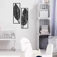 Väggdekor Metall Wallity Svart Metall 49x73 cm 2 Delar - Dekorationer, prydnadsföremål - 8682870318236 - 6