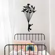 Väggdekor Metall Wallity Flying Boy 3 Svart Metall 45x85 cm - Dekorationer, prydnadsföremål - 8683743841936 - 4
