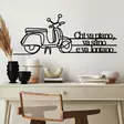 Väggdekor Metall Wallity Lontano Svart Metall 60x25 cm - Dekorationer, prydnadsföremål - 8684282360506 - 2