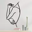 Väggdekor Metall Wallity Woman 2 Svart Metall 70x0,15x38 cm - Dekorationer, prydnadsföremål - 8683342204156 - 2