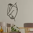 Väggdekor Metall Wallity Woman 2 Svart Metall 70x0,15x38 cm - Dekorationer, prydnadsföremål - 8683342204156 - 4