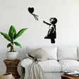 Väggdekor Metall Wallity Banksy Svart Metall 105x85 cm - Dekorationer, prydnadsföremål - 8683743016846 - 3