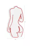 Dekorativ Led Väggbelysning Wallity Sexy Woman Rosa Plast 22x42 cm - Ljussmycken och ljusfigurer - 8682870288546 - 9