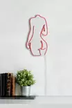 Dekorativ Led Väggbelysning Wallity Sexy Woman Rosa Plast 22x42 cm - Ljussmycken och ljusfigurer - 8682870288546 - 6