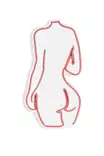 Dekorativ Led Väggbelysning Wallity Sexy Woman Rosa Plast 22x42 cm - Ljussmycken och ljusfigurer - 8682870288546 - 7