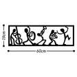Väggdekor Metall Wallity Musicians Svart Metall 60x19 cm - Dekorationer, prydnadsföremål - 8681875514636 - 3