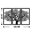 Väggdekor Trä Wallity A?aç 5 Svart Trä 66x105 cm - Dekorationer, prydnadsföremål - 8681875826876 - 3