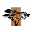 Väggdekor Trä Wallxpert Acacia Tree Valnöt/Svart Trä/Metall 90x58 cm - Dekorationer, prydnadsföremål - 8683743421176 - 1
