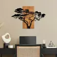 Väggdekor Trä Wallxpert Acacia Tree Valnöt/Svart Trä/Metall 90x58 cm - Dekorationer, prydnadsföremål - 8683743421176 - 3