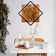 Väggdekor Trä Wallity Tree Valnöt/Svart Trä/Metall 54x54 cm - Dekorationer, prydnadsföremål - 8681875866636 - 2