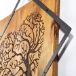 Väggdekor Trä Wallity Tree Valnöt/Svart Trä/Metall 54x54 cm - Dekorationer, prydnadsföremål - 8681875866636 - 5