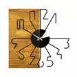 Väggklocka Wallity Wooden Clock Valnöt/Svart Trä 58x58 cm - Väggklockor - 8683342204606 - 1