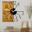 Väggklocka Wallity Wooden Clock Valnöt/Svart Trä 58x58 cm - Väggklockor - 8683342204606 - 2