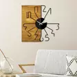 Väggklocka Wallity Wooden Clock Valnöt/Svart Trä 58x58 cm - Väggklockor - 8683342204606 - 3