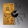 Väggklocka Wallity Wooden Clock Valnöt/Svart Trä 58x58 cm - Väggklockor - 8683342204606 - 6
