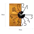 Väggklocka Wallity Wooden Clock Valnöt/Svart Trä 58x58 cm - Väggklockor - 8683342204606 - 7