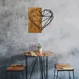 Väggdekor Trä Wallity Heart Valnöt/Svart Trä/Metall 58x58 cm - Dekorationer, prydnadsföremål - 8681875602456 - 5