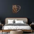 Väggdekor Trä Wallity Heart Copper Valnöt Koppar Trä/Metall 58x58 cm - Dekorationer, prydnadsföremål - 8683342851466 - 4