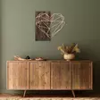 Väggdekor Trä Wallity Heart Copper Valnöt Koppar Trä/Metall 58x58 cm - Dekorationer, prydnadsföremål - 8683342851466 - 2