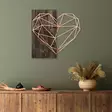 Väggdekor Trä Wallity Heart Copper Valnöt Koppar Trä/Metall 58x58 cm - Dekorationer, prydnadsföremål - 8683342851466 - 1
