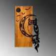 Väggdekor Trä Wallity Owl Valnöt/Svart Trä/Metall 36x66x3 cm - Dekorationer, prydnadsföremål - 8684282397366 - 6
