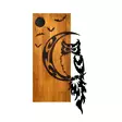 Väggdekor Trä Wallity Owl Valnöt/Svart Trä/Metall 36x66x3 cm - Dekorationer, prydnadsföremål - 8684282397366 - 1