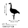 Metalldekoration Aberto Design Goose 01 Svart Metall 64x44 cm - Trädgårdsdekorationer - 8684282825166 - 6