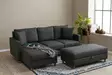 Hörnsoffa Atelier del Sofa Eva Antracit Polyester 210x195x82 cm - Soffor - 8683743274406 - 3
