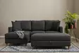 Hörnsoffa Atelier del Sofa Eva Antracit Polyester 210x195x82 cm - Soffor - 8683743274406 - 2