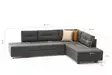 Hörnbäddsoffa Atelier del Sofa Manama Antracit Polyester 280x206x85 cm - Soffor - 8682870692916 - 9