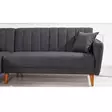 Hörnbäddsoffa Atelier del Sofa Aqua Linne Mörkgrå 225x150x85 cm - Soffor - 8682870104846 - 5
