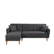 Hörnbäddsoffa Atelier del Sofa Aqua Linne Mörkgrå 225x150x85 cm - Soffor - 8682870104846 - 4