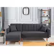 Hörnbäddsoffa Atelier del Sofa Aqua Linne Mörkgrå 225x150x85 cm - Soffor - 8682870104846 - 3