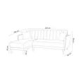 Hörnbäddsoffa Atelier del Sofa Aqua Linne Mörkgrå 225x150x85 cm - Soffor - 8682870104846 - 6
