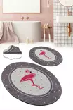 Badrumsmatta Set Mijölnir Flerfärgad 100% Polyester Antibakteriell Halkfri 50x60 cm & 60x100 cm - Badrumsmattor och våtrumsmattor - 8682870507616 - 2