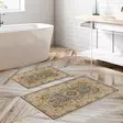 Badrumsmatta Set Mijölnir Flerfärgad 100% Polyester Halkfri Antibakteriell 50x60 cm & 60x100 cm - Badrumsmattor och våtrumsmattor - 8683342420396 - 2