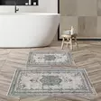 Badrumsmatta Set Mijölnir Flerfärgad 100% Polyester Halkfri Antibakteriell 50x60 cm & 60x100 cm - Badrumsmattor och våtrumsmattor - 8683342420686 - 2