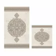 Badrumsmatta Set Mijölnir Brun 100% Polyester Halkfri Antibakteriell 50x60 cm & 60x100 cm - Badrumsmattor och våtrumsmattor - 8683342421256 - 1