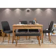 Matbord Hanah Home Santiago Atlantic Antracit Furu Spånskiva 120x77x75 cm - Matbord - 8683342721936 - 2